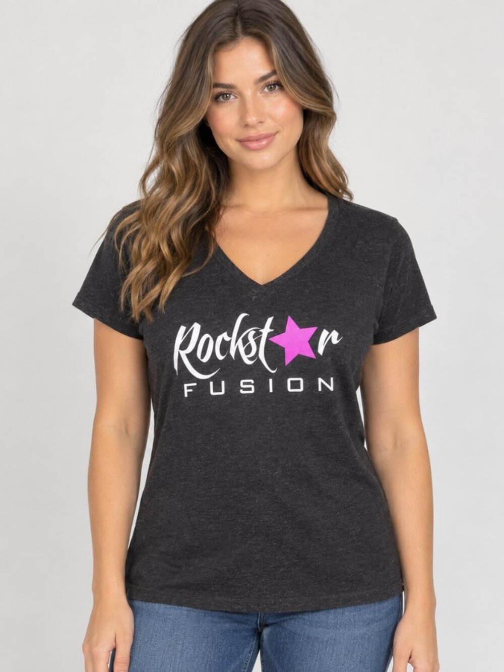 Rockstar Fusion Graphic T-Shirt Women’s Black Short Sleeve Casual Tee